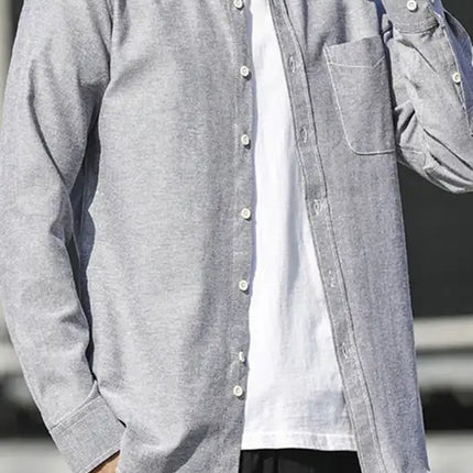 Men's Oxford Long Sleeve Casual Shirt