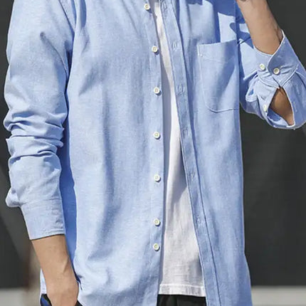 Men's Oxford Long Sleeve Casual Shirt
