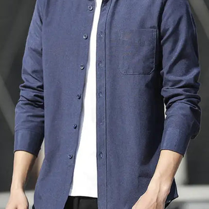 Men's Oxford Long Sleeve Casual Shirt