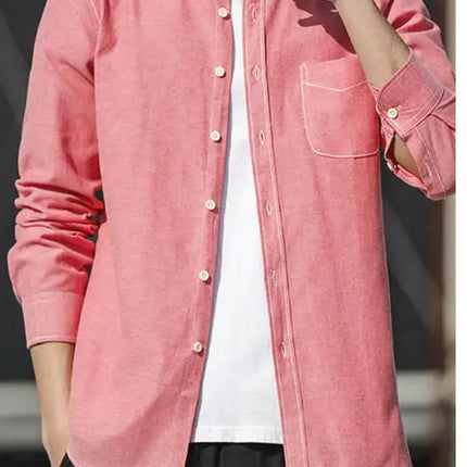 Men's Oxford Long Sleeve Casual Shirt