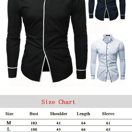 Men's Fashion Versatile Long Sleeve Shirts