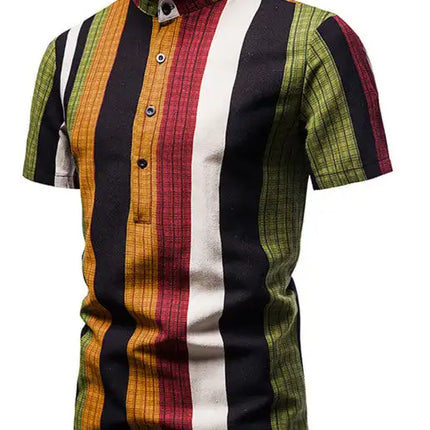 Men's Summer Fashion Printed Short Sleeve Shirts