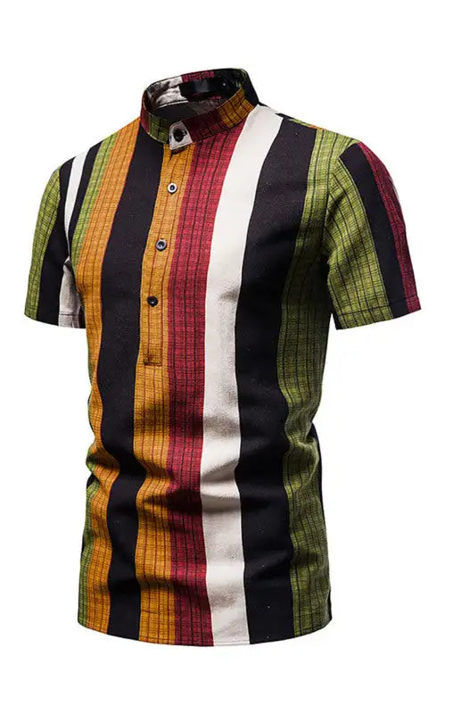 Men's Summer Fashion Printed Short Sleeve Shirts