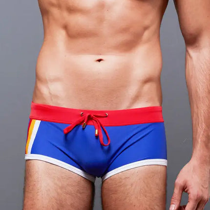 Bañador tipo bóxer con cintura ancha y bloques de color para hombre 