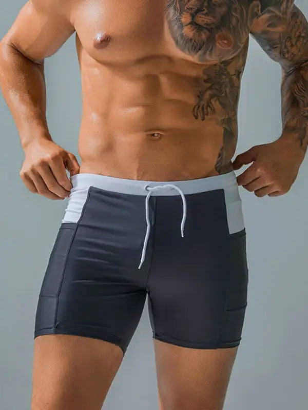 Bañador de longitud media para hombre con bolsillos laterales 