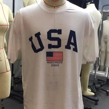 Men's American Flag Graphic Print Short Sleeve T-shirt