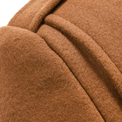 Men's wool zipper autumn and winter double collar coat