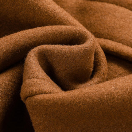 Men's wool zipper autumn and winter double collar coat