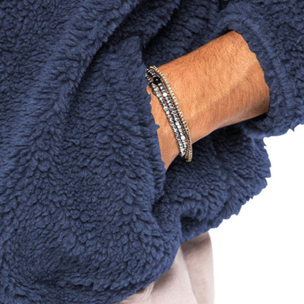 Men's warm jacket, loose hooded casual jacket