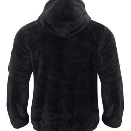 Men's warm jacket, loose hooded casual jacket