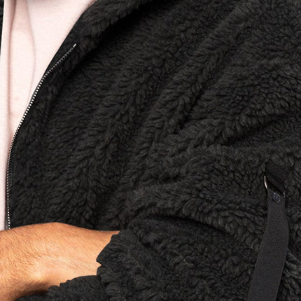 Men's warm jacket, loose hooded casual jacket