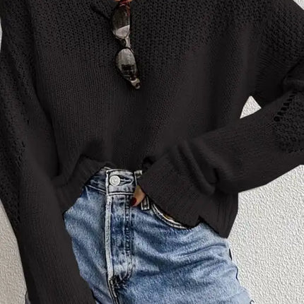 Suéter suelto con hombros caídos y grandes para mujer 