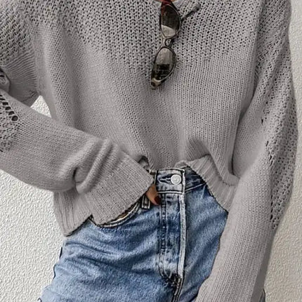 Suéter suelto con hombros caídos y grandes para mujer 