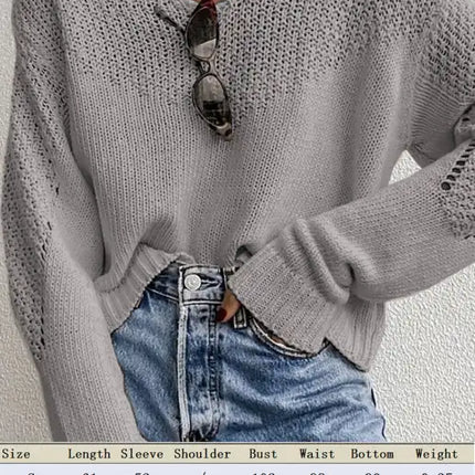 Suéter suelto con hombros caídos y grandes para mujer 