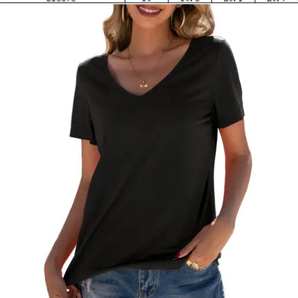 Women's Lace Stitching V-Neck Short Sleeve T-Shirt Open Back Small Sexy Top