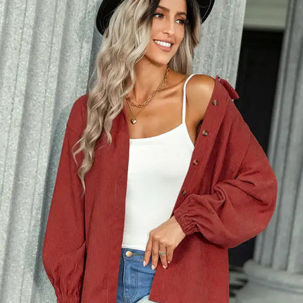 Abrigo fino de color liso a la moda para mujer 