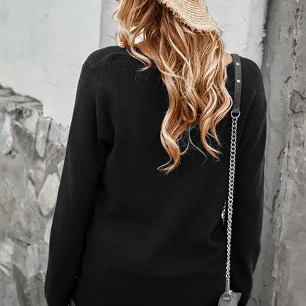 Top sexy cruzado con cuello en V y manga larga para mujer 