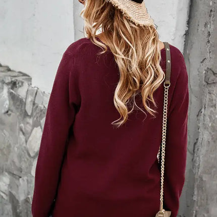 Top sexy cruzado con cuello en V y manga larga para mujer 