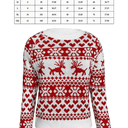 Women's Christmas Crew Neck Long Sleeve Sweater