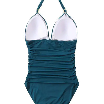 Women's Plunge Halter One-piece Swimsuit
