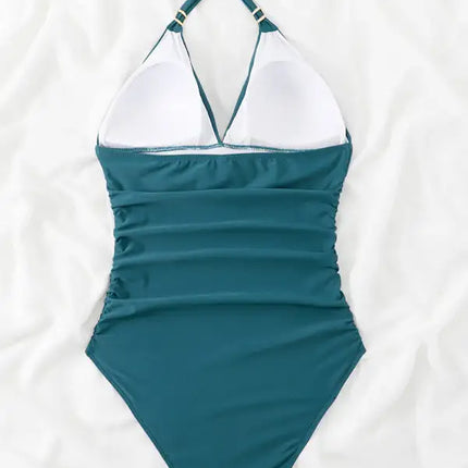 Women's Plunge Halter One-piece Swimsuit