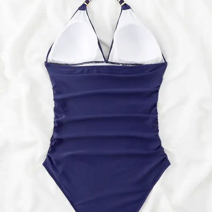 Women's Plunge Halter One-piece Swimsuit