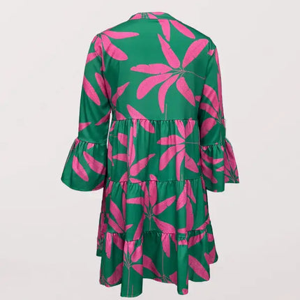 Vestido babydoll con estampado floral para mujer 