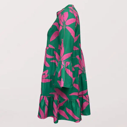 Vestido babydoll con estampado floral para mujer 