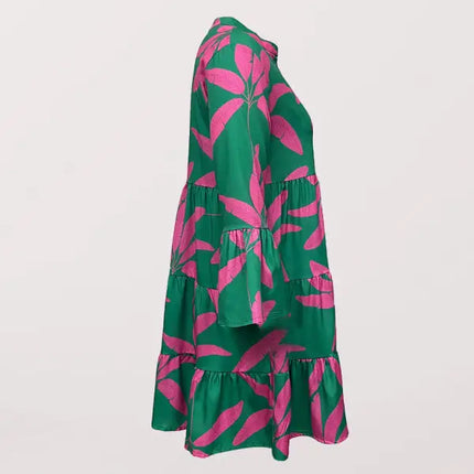 Vestido babydoll con estampado floral para mujer 