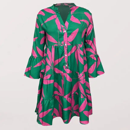 Vestido babydoll con estampado floral para mujer 