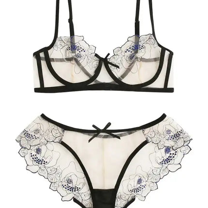 New style sexy lingerie new hollow love three-point sexy suit