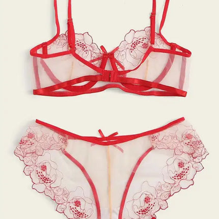 New style sexy lingerie new hollow love three-point sexy suit