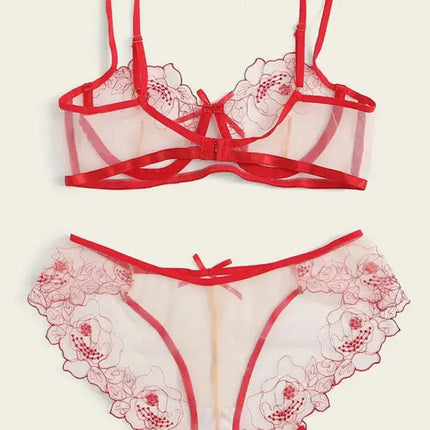 New style sexy lingerie new hollow love three-point sexy suit