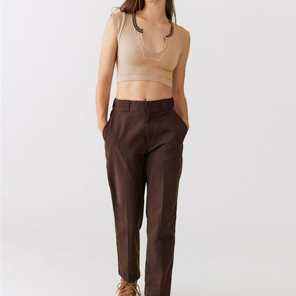 Camiseta corta para bebé con escote en V para mujer 