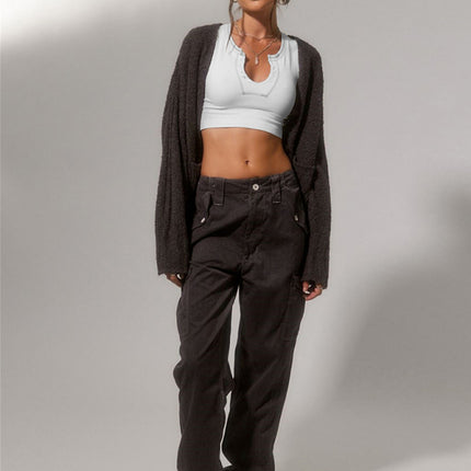 Camiseta corta para bebé con escote en V para mujer 