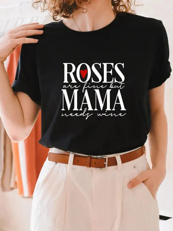 Camiseta con estampado gráfico para mujer 