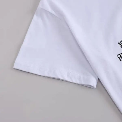 Camiseta con cuello redondo y estampado de Pascua para mujer 