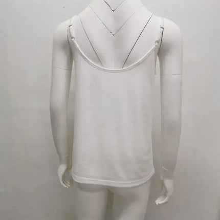 Top camisola sexy con costuras y cuello en V de color sólido para mujer 