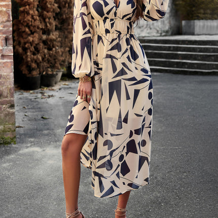 Bohemian resort casual printed long skirt