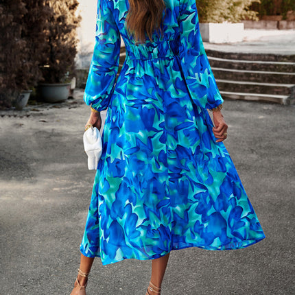 Bohemian resort casual printed long skirt