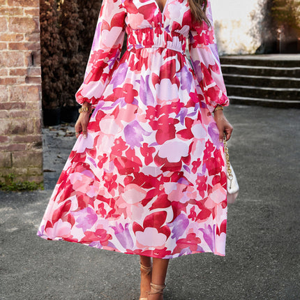 Bohemian resort casual printed long skirt