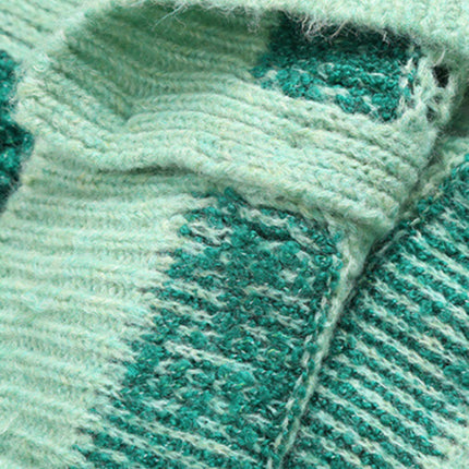 Women's New Striped Single Breasted Slim Fit Knitted Jacket