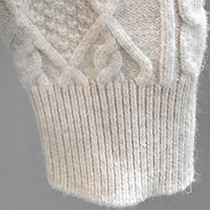 Women's twist loose hooded knitted sweater