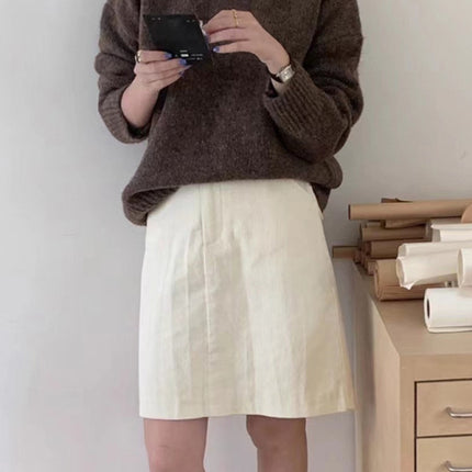 Women's round neck comfortable loose casual sweater