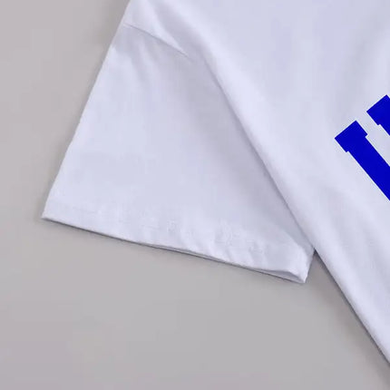 Camiseta de manga corta con gráfico de algodón con bandera estadounidense para mujer 