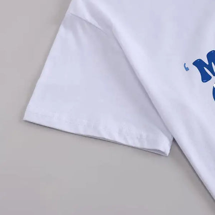 Camiseta deportiva con cuello redondo y estampado gráfico del Día de la Independencia para mujer 