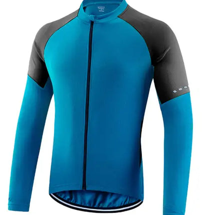 Men's Colorblock Quick Dry Breathable Cycling Long Sleeve Top