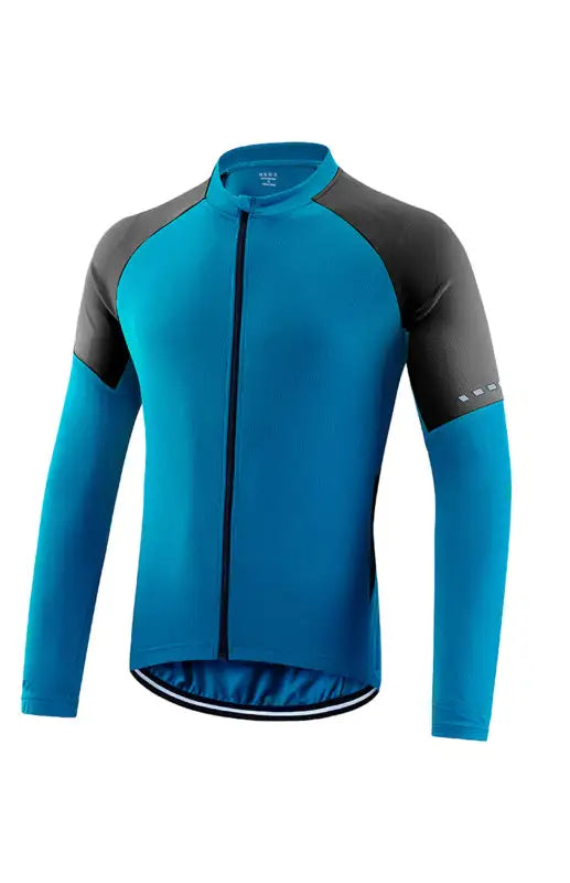 Men's Colorblock Quick Dry Breathable Cycling Long Sleeve Top