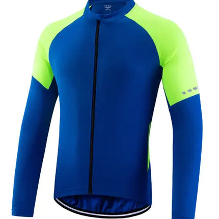 Men's Colorblock Quick Dry Breathable Cycling Long Sleeve Top