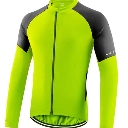 Men's Colorblock Quick Dry Breathable Cycling Long Sleeve Top